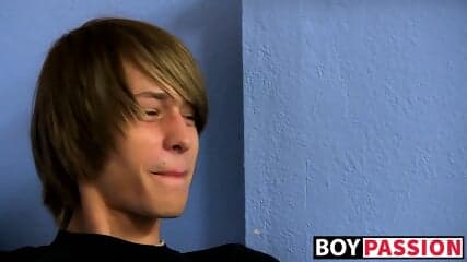 Cute little twinky working hard on making his dick cum