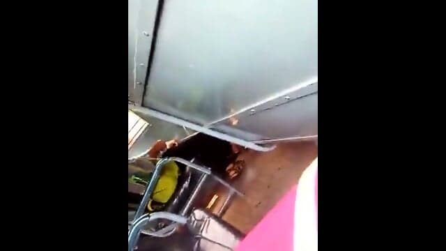 Indian horny man masturbating at public transport in front of woman