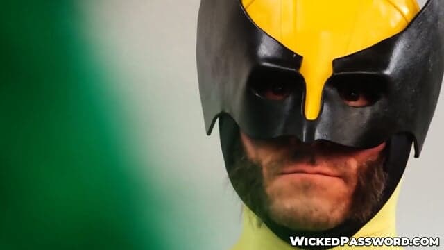 Chanel Preston is dressed as a superhero and rides Wolverines cock