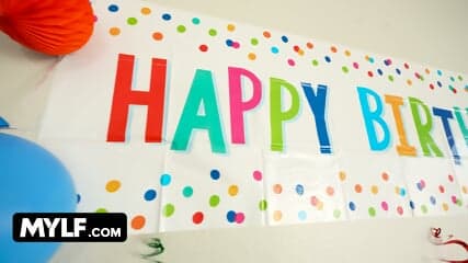 Stepmom Offers Her Massive Tits For A Birthday Fuck