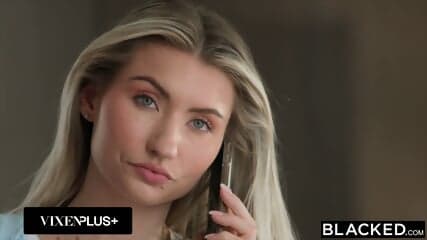 BLACKED Blonde College Babe Emma Sirus Gets A Special BBC Workout From Physical Therapist