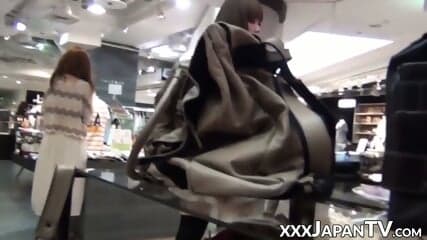 Upskirt voyeur films Japanese womens panties in the mall and streets