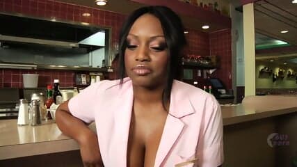 Jada Fire Busty Waitress