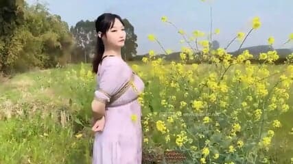 Chinese Bondage - Bound And Walk In Field  K4E