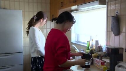Husband And Wife Swapping. Catching A Wife In The Act By The Window With A Friend - Ayumi Miura