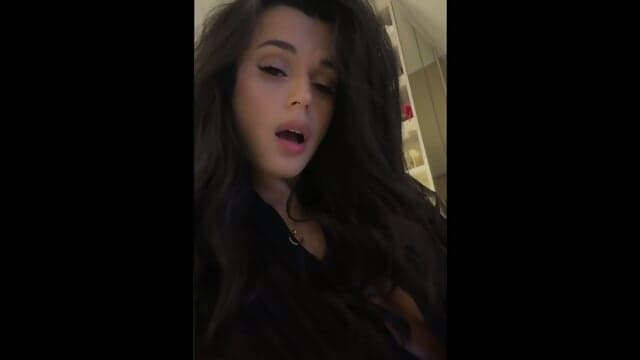 CHARMING RUMANIAN BRUNETTE TEEN WITH  A GORGEOUS FACE   SMOKING HOT    TEASING EXPOSING HER AWESOME BREASTS AND RUBBING HER PUSSY WITH AN ELECTRIC  TOY