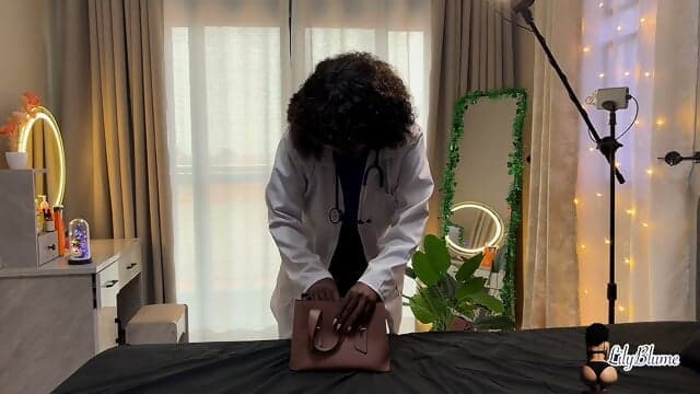 Ebony MILF Doctor Gets Hardcore Anal Creampie
