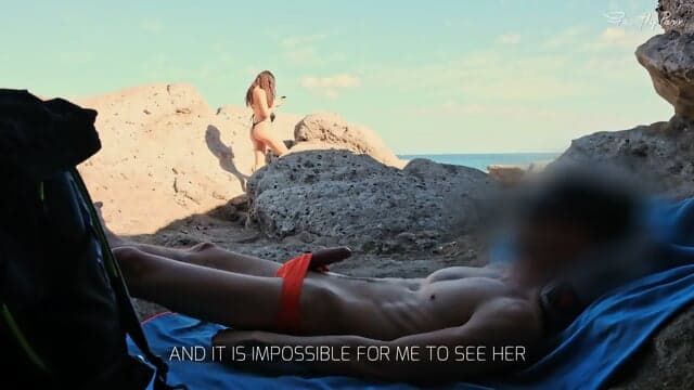 Risky Public Handjob & Blowjob: Exhibitionist Cumshot On Beach