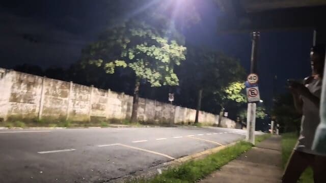 Public Bus Stop Masturbation With Hot Girl - Outdoor Handjob & Blowjob