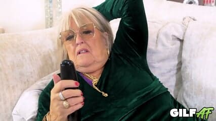 Gilf Af-74 Year Old Granny Alicia Noble Cheers Up Stepgrandson With Her Mature Pussy And A Creampie