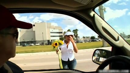Flower Vendor Makes Extra Cash